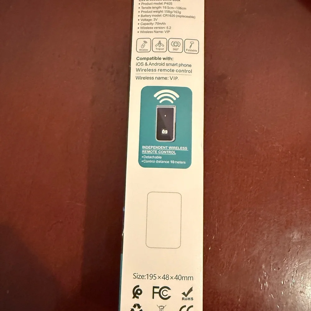 Wireless Tripod Selfie Stick for Smartphones - Black